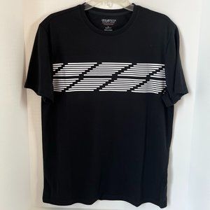 Awearness  AWEAR-TECH Modern Fit T-Shirt, Black & White Stripe